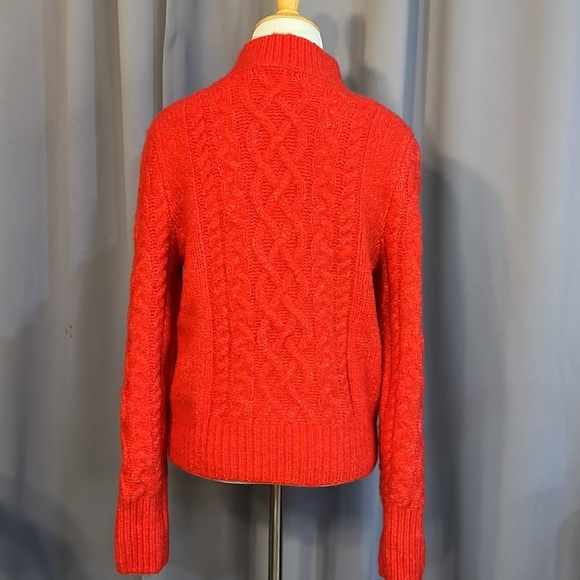 Halogen Cable Knit Sweater Red Blaze - Picture 3 of 6